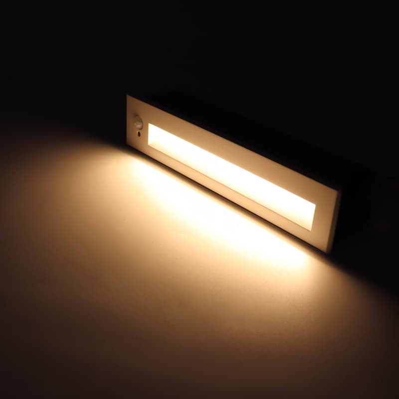Outdoor Waterproof Recessed Horizontal Step Light Villa Staircase Kickboard Light Corner Light Staircase Sensor Light