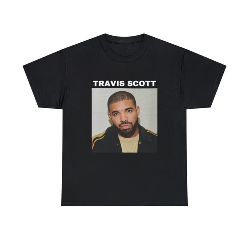 【Cross-border EU Size】Travis Scott Drake Meme Shirt, Funny Rap Fan