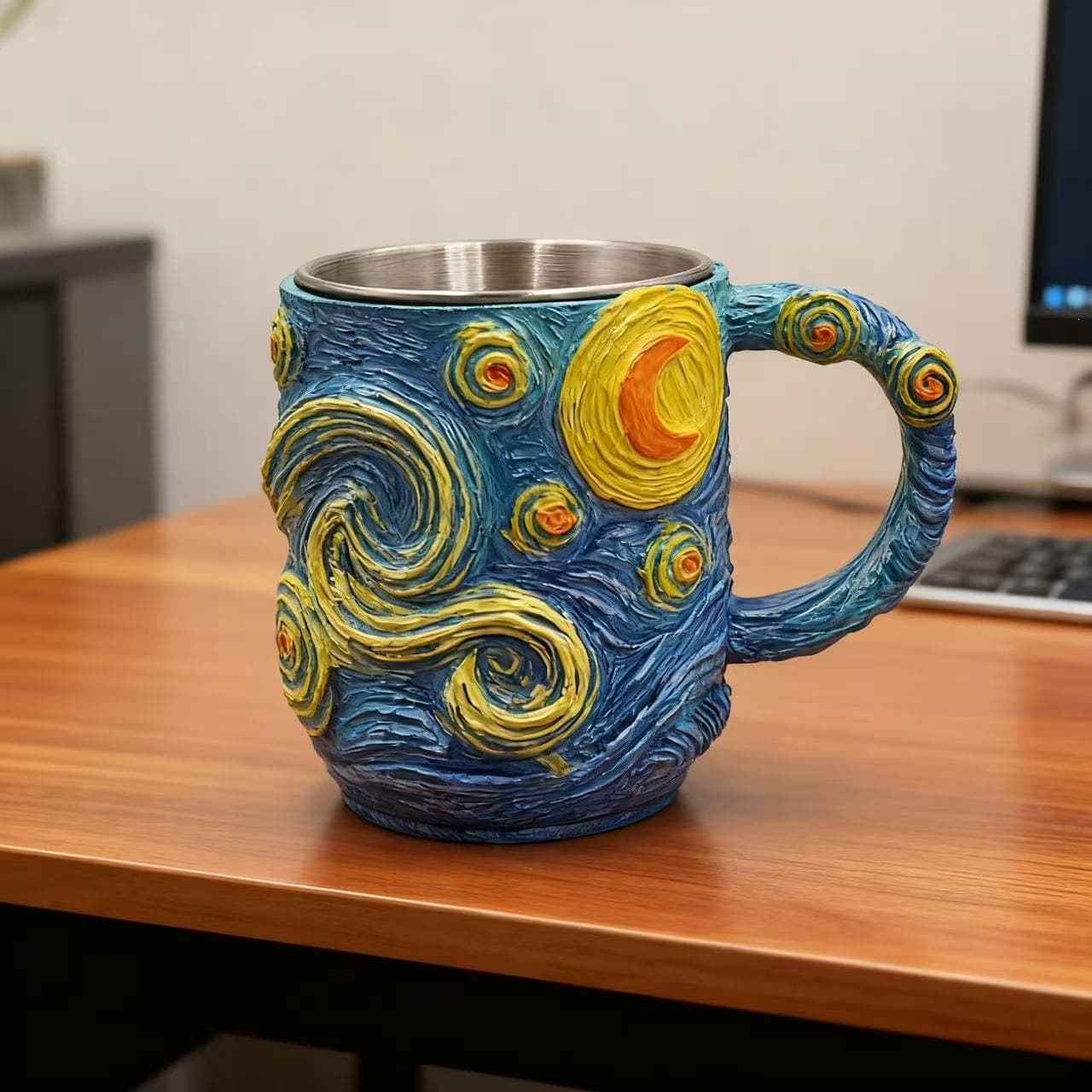 Cross-border New Christmas Van Gogh Starry Night Art Mug Ornament Home Office Desktop Decoration Holiday Gift
