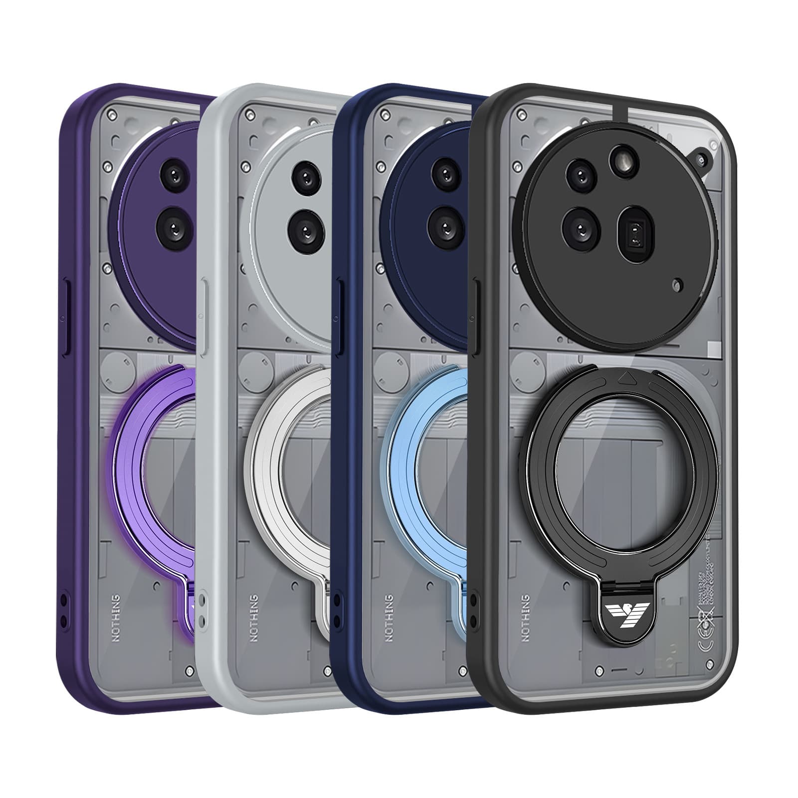 New Fulcrum Stand For Nothing Phone 4A Frosted Phone Case 3A Lite Shockproof Protective Cover