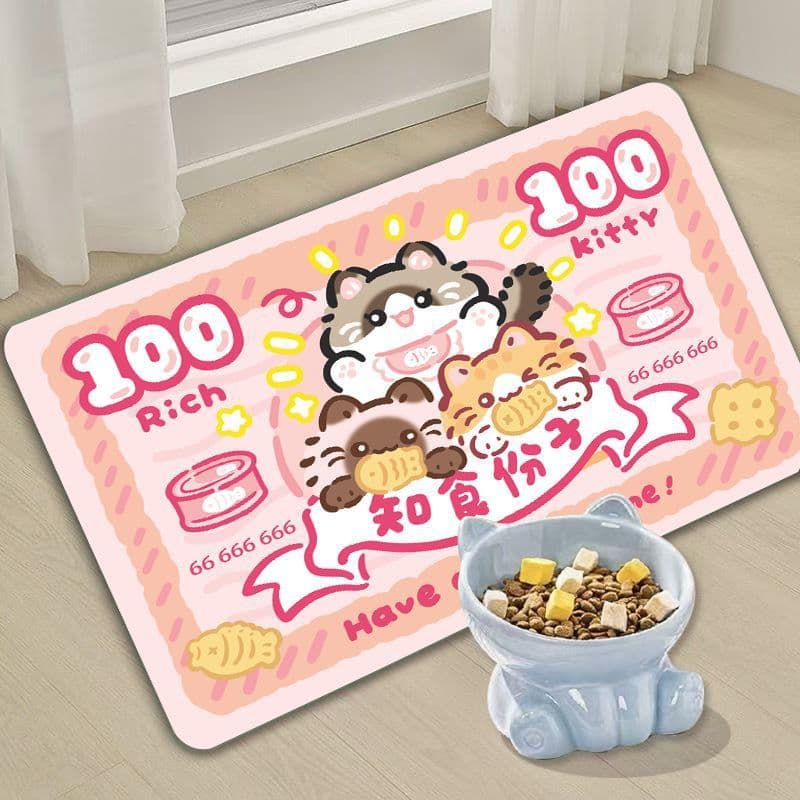 Pet Feeding Mat Waterproof Anti-Slip Non-Stick Hair Cat Dog Universal Large Size Bite-Resistant Eating Mat Pet Supplies Wholesale