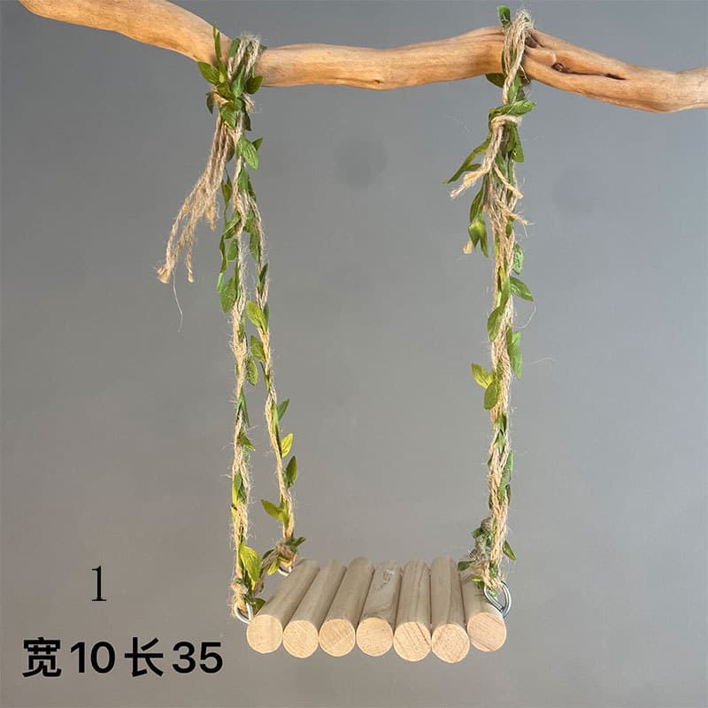 Parrot Chewing Toy Vine Swing, Cockatiel Pet Interactive Training Bird Cage Decoration, Bird Chewing Cage Supplies