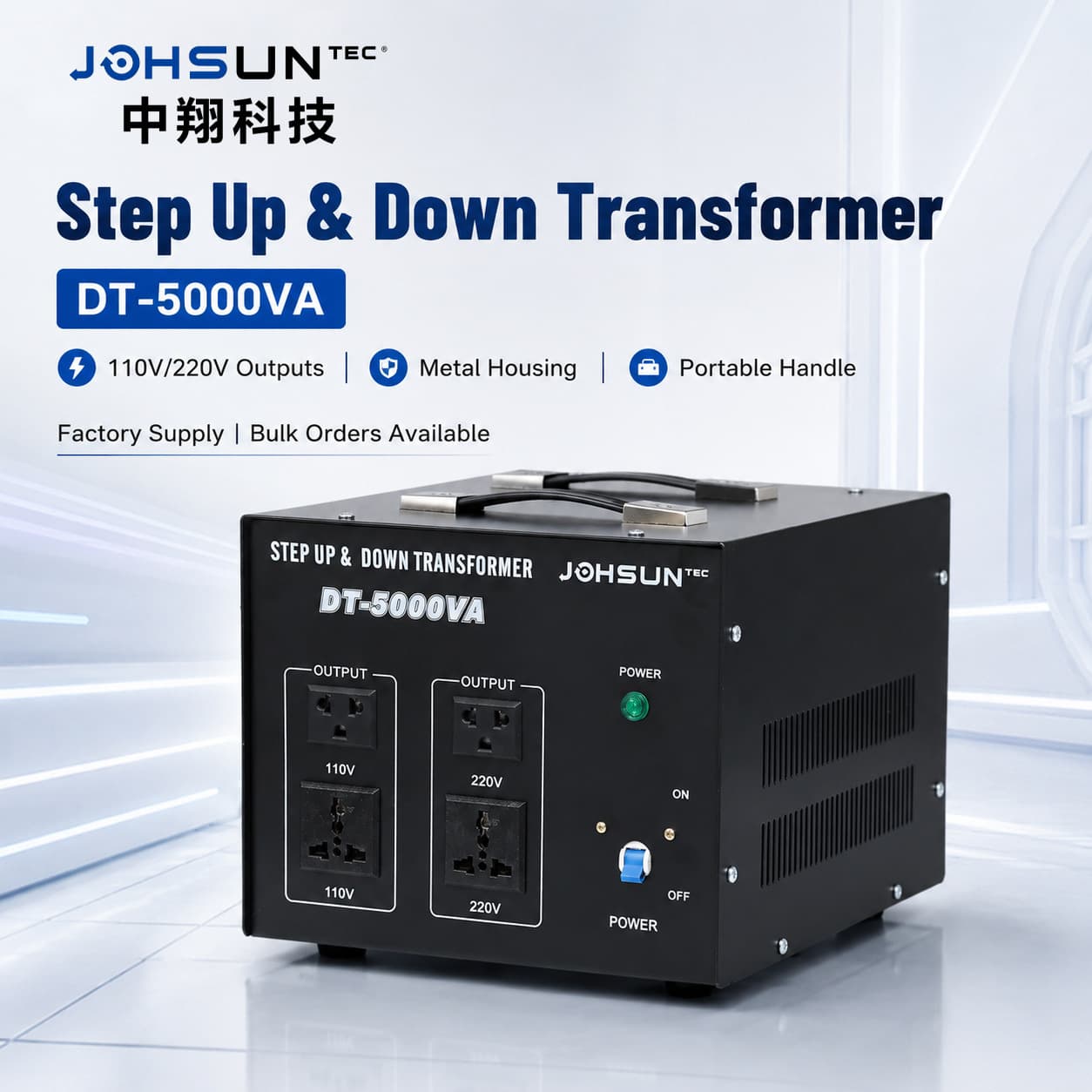 5000W Transformer Step Up/Down Converter 110-120V to 220-240V