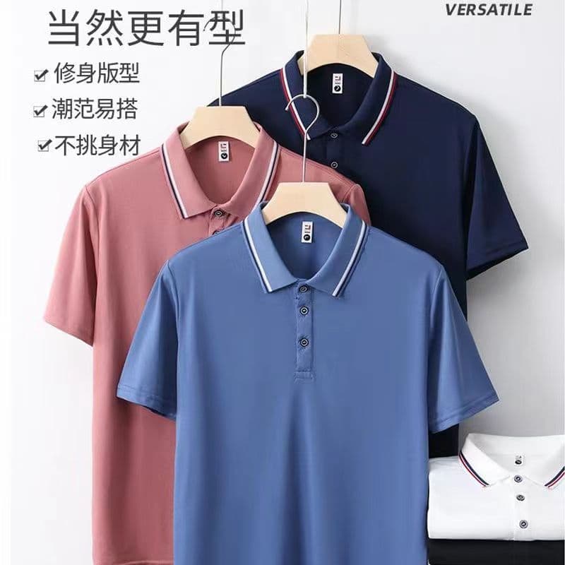 Wholesale Work Polo Shirts with Logo Embroidery Short Sleeve T-Shirt Turn-down Collar Factory Uniform Advertising Culture Shirt