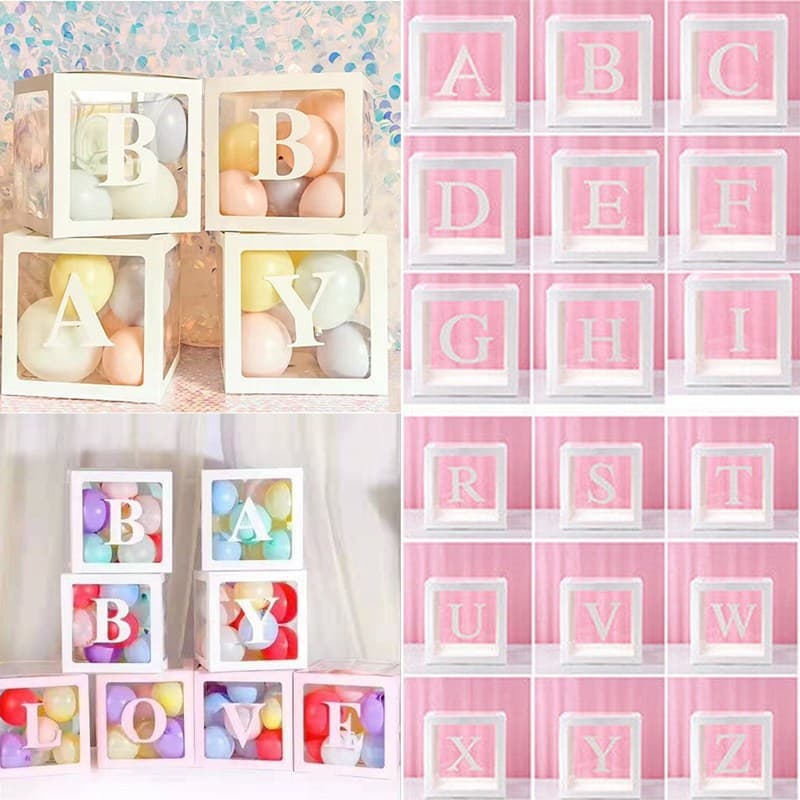 Cross-border white transparent box balloon box for wedding confession birthday party decoration scene setup balloon gift box