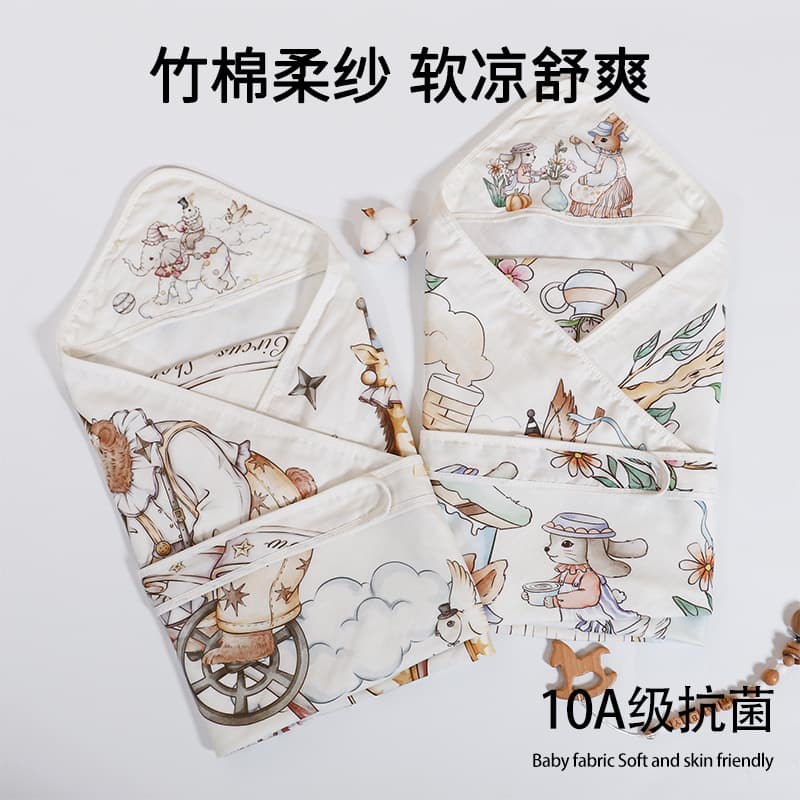 Newborn Baby Swaddle Wrap Bamboo Cotton Class A Swaddling Blanket Spring Summer Thin