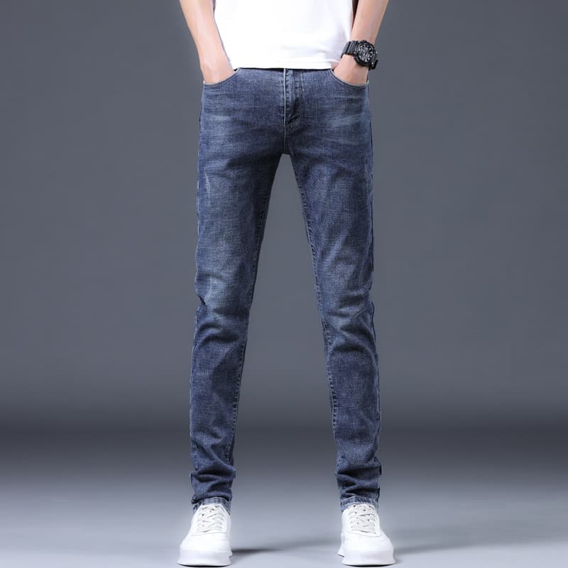 Men's Summer Jeans Trendy Korean Style Stretchy Slim Fit Skinny Jeans 209#
