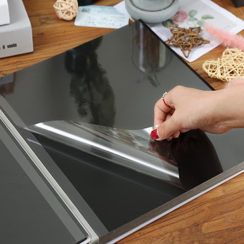 Self-Adhesive BOPP High-Transparency Film Glue White Card Inner Pages Black DIY Loose-Leaf Photo Album Customizable Size Inserts