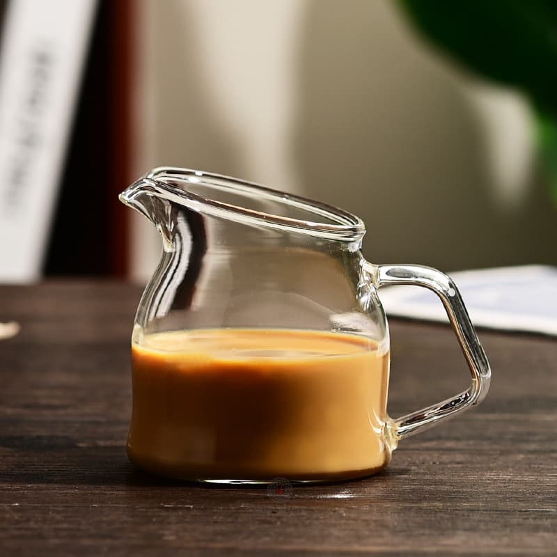 Mini Glass Angled Spout Milk Cup, Western Food Steak Juice Bucket, Coffee Cup, Sauce Container, Milk Pot, Honey Cup, Sugar Tank