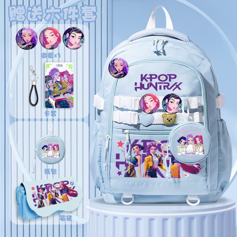 Kpop Hunting Girl Group Same Style School Bag Lumi Backpack New Lightweight Large Capacity Backpack for Elementary School Students Girls
