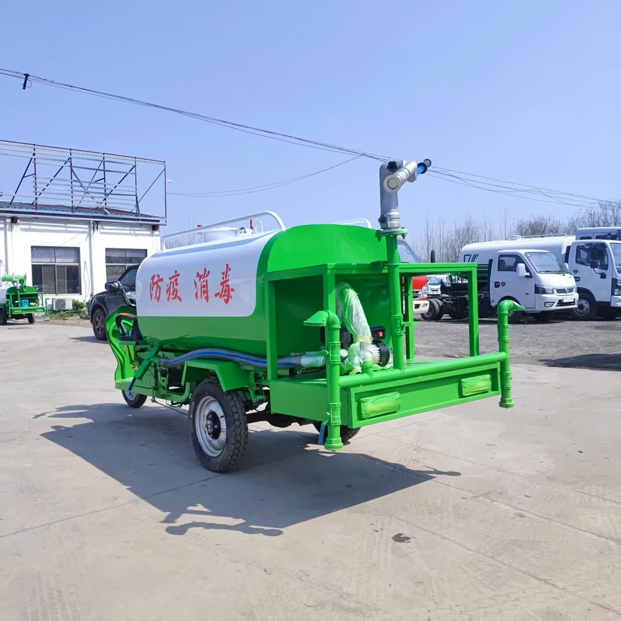 Small electric three-wheel sprinkler construction site engineering three-wheel sprinkler garden landscaping three-wheel mist cannon sprinkler