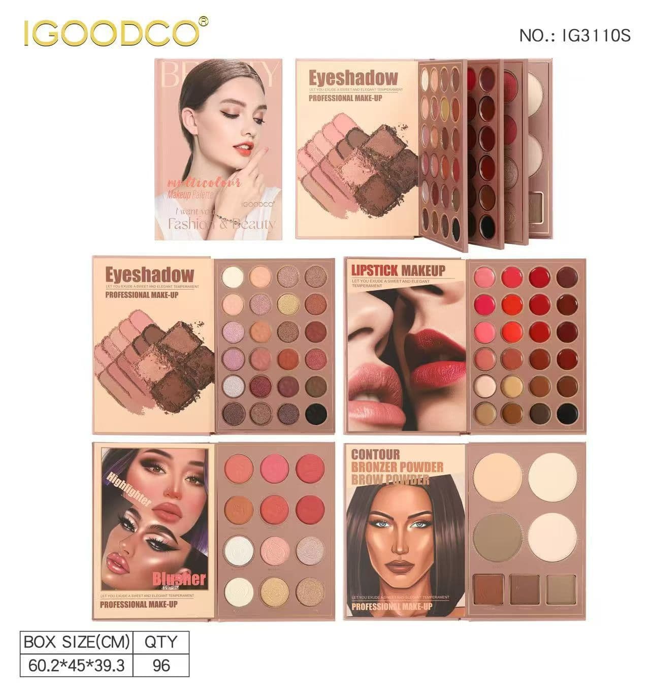 Best-selling 78-color book-style 5-page eyeshadow palette with matte, shimmer, blush, highlighter, and lipstick all-in-one makeup