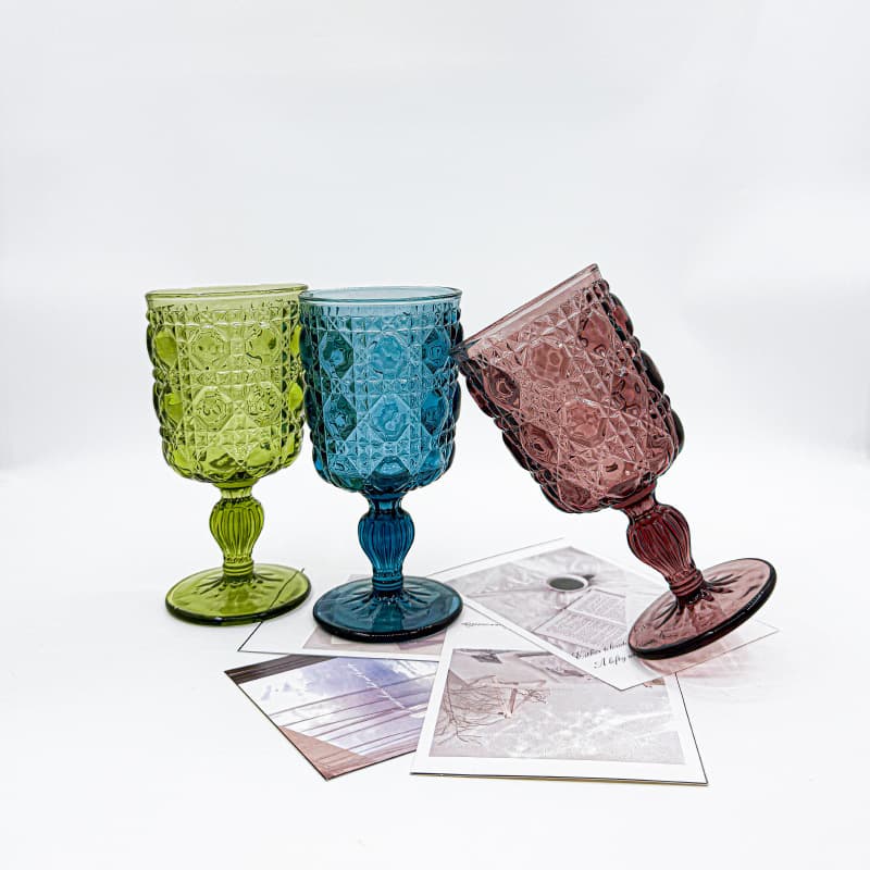 Factory Wholesale Red Wine Glasses Champagne Glasses Light Luxury Vintage Cross-Border Supply Foreign Trade Original Glass Wine Glasses