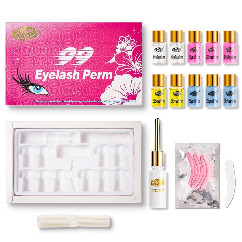 Xingyan Eyelash Perm Set Cold Perm Eyelash Lifting Beauty Salon Barbie Style Electric Eyelashes Eyelash Perm Set Cross-border