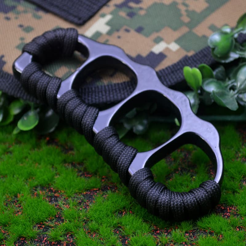 Four-Finger Pea Pod Knuckle Duster Alloy Hand Knuckle Legal Self-Defense Tool Anti-Assault Outdoor Equipment Window Breaker