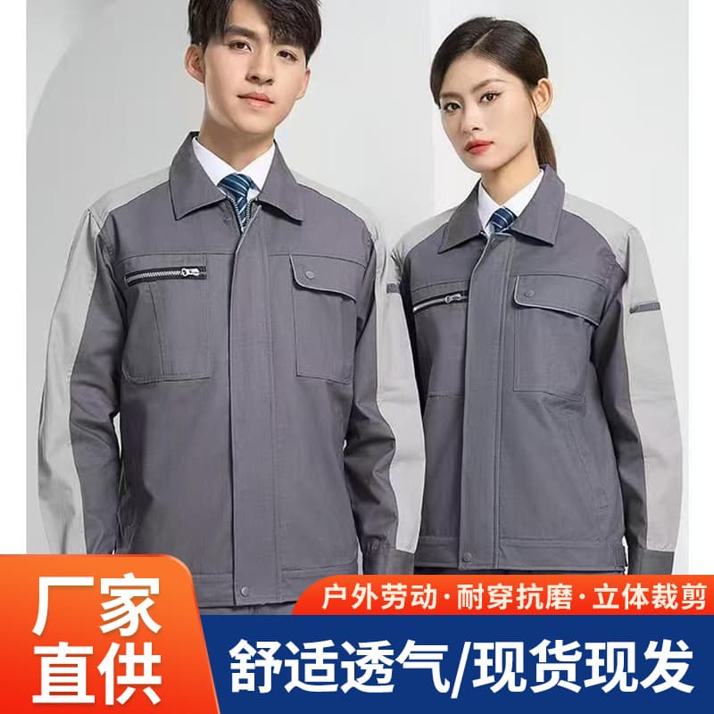 Factory Direct Auto Repair Workwear Sets Unisex Poly-Cotton Short Sleeve and Long Sleeve Work Uniforms