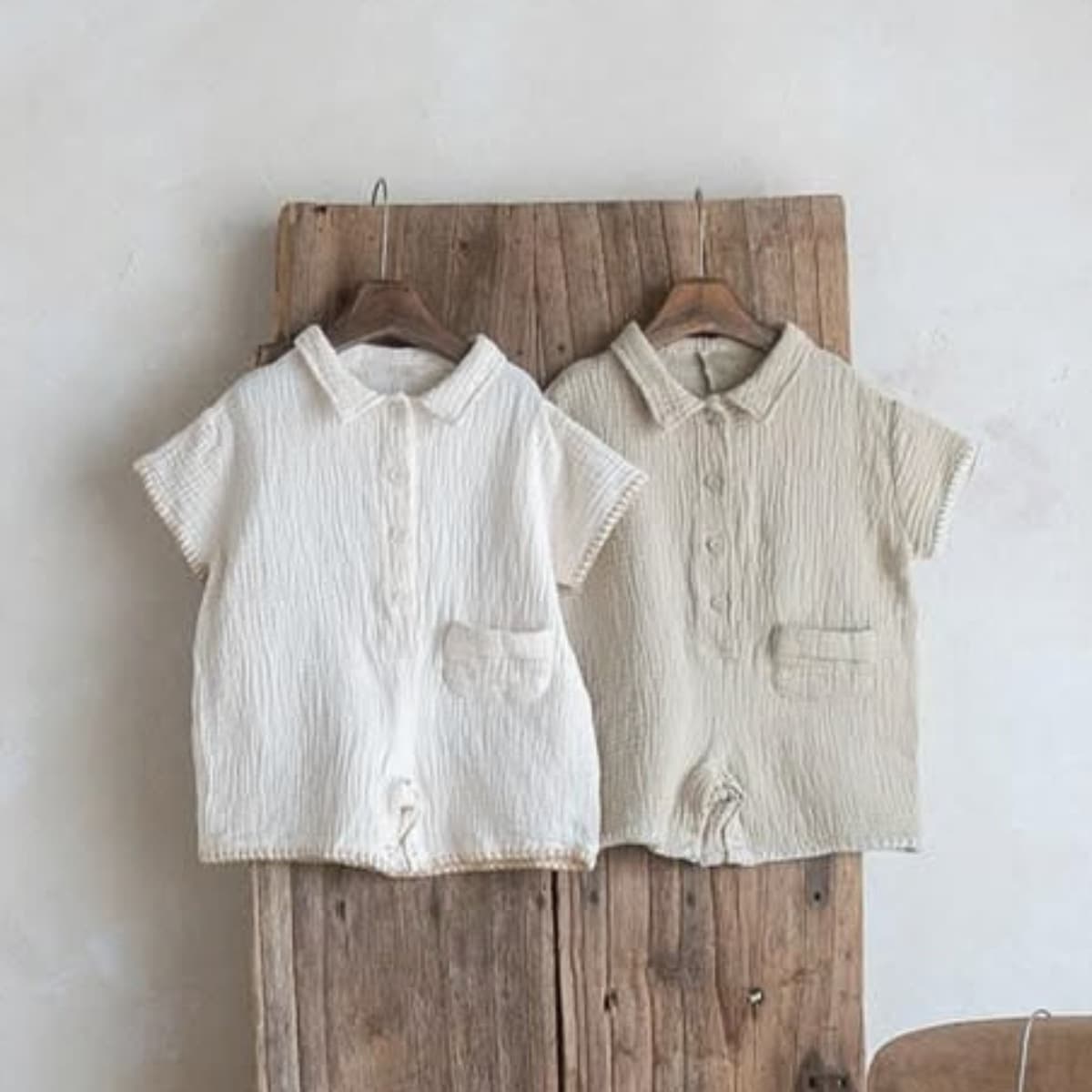 Newborn Clothes Class A Pure Cotton Breathable Soft Waxy Wrinkle Cotton Wrap Baby Fat Clothes Cotton Yarn Baby Jumpsuit
