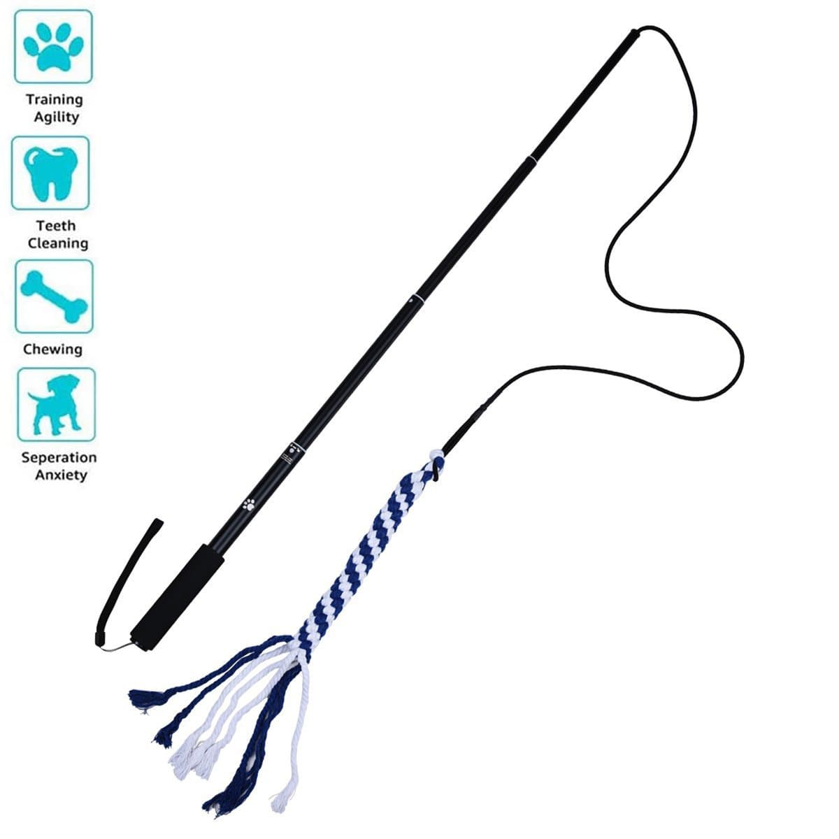 Dog Toy - Tug Rope Handle For Small Medium-sized Dogs - Durable Cotton Material Fun Interactive Playtime