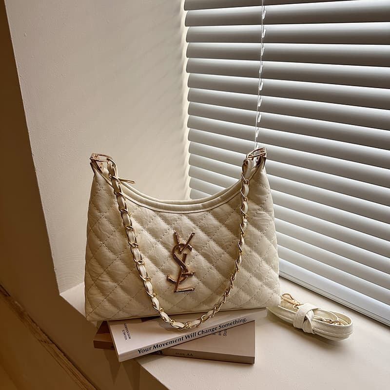 Chanel-Style Quilted Chain Underarm Bag for Women 2026 Spring Summer New Versatile Commuter Hobo Bag Fashion Shoulder Bag