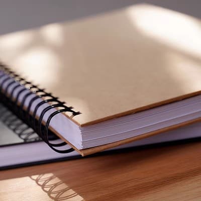 [Customization Available] Thick Blank A5 Notebook Refill Pages, Loose-Leaf Spiral Notebook, Hard Cover Journal