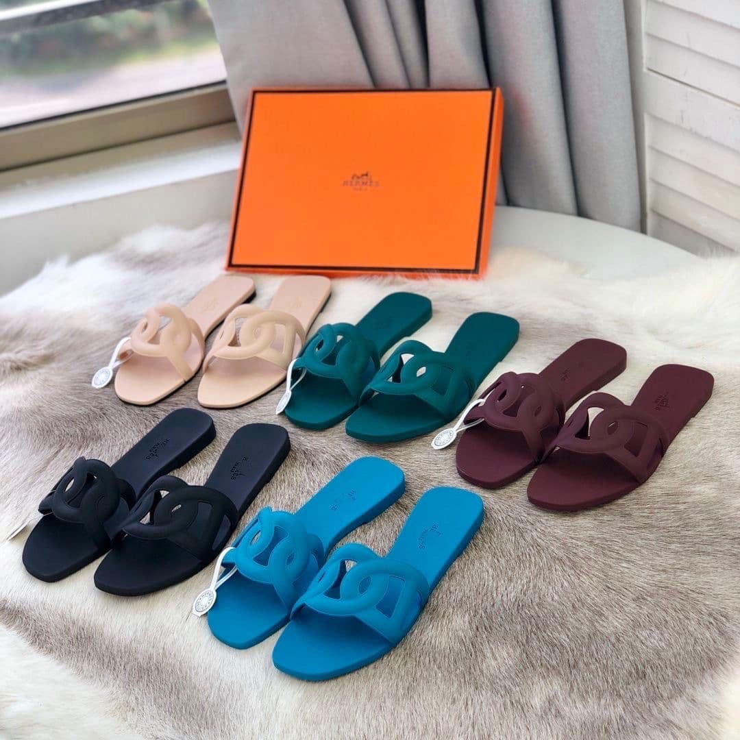 H-Home Casual Women's Flat Sandals Fashionable Daily Wear Cross-Border Style Versatile PVC Material Comfortable Footwear