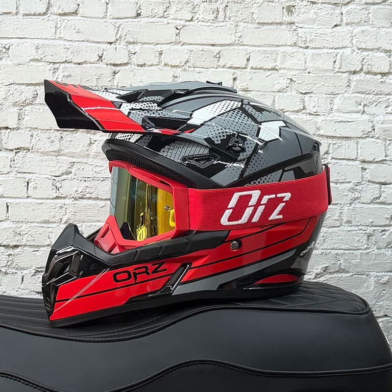 Greenway X6 Off-Road Helmet with Goggles Downhill Trail Mountain Bike Full Face Helmet Compatible with Goggles Youth Bicycle