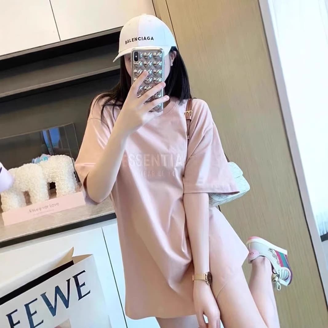 2025 Summer American Essentials Heavyweight Fashion T-Shirt Street FOG Cotton Short Sleeve Men High Street Style