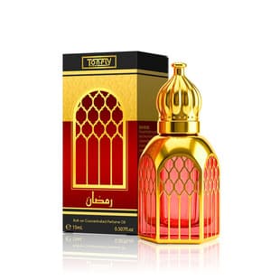 Men's Middle Eastern Roll-On Fragrance Oil Vintage Clear Gold Hollow Portable Rollerball Perfume Oil Arabian