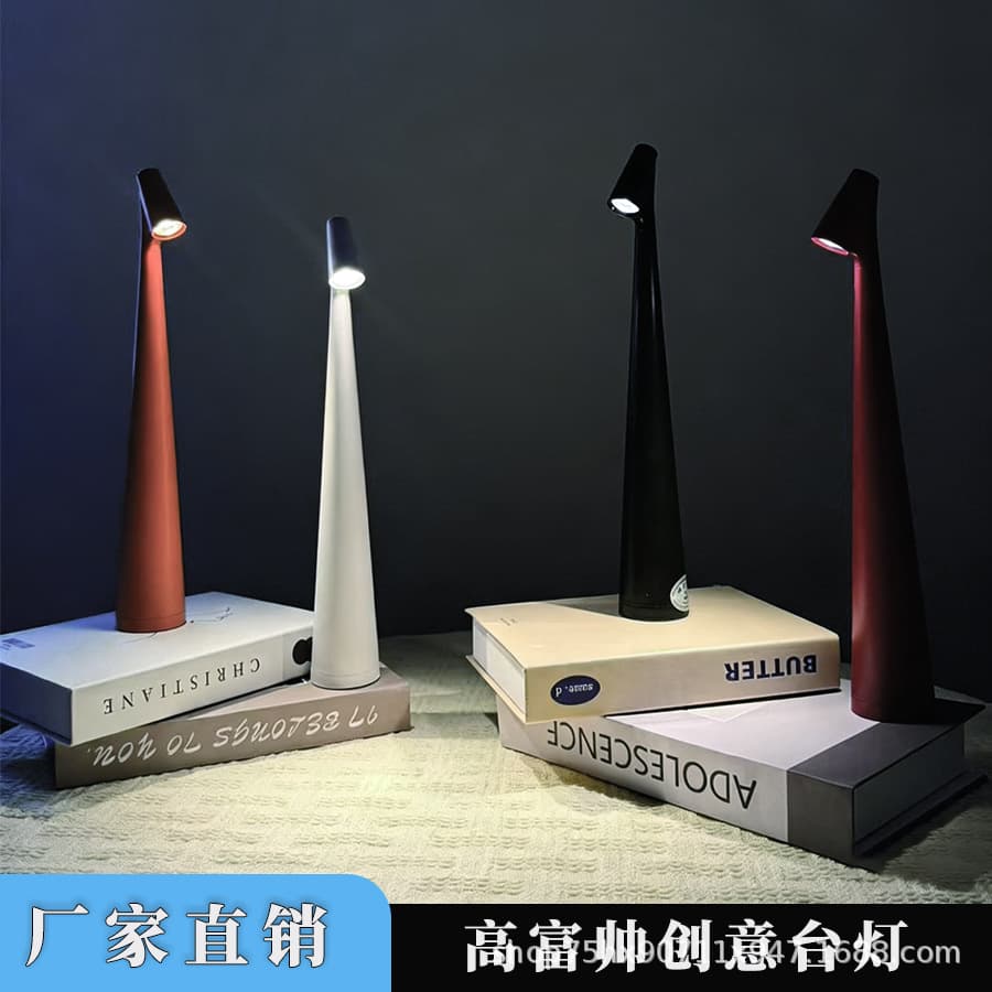 Cross-Border Hot Selling High-End Desk Lamp, Rechargeable Decorative Ambient Light, Bedroom Nightstand Lamp, Office Desk Lamp, Decorative Night Light