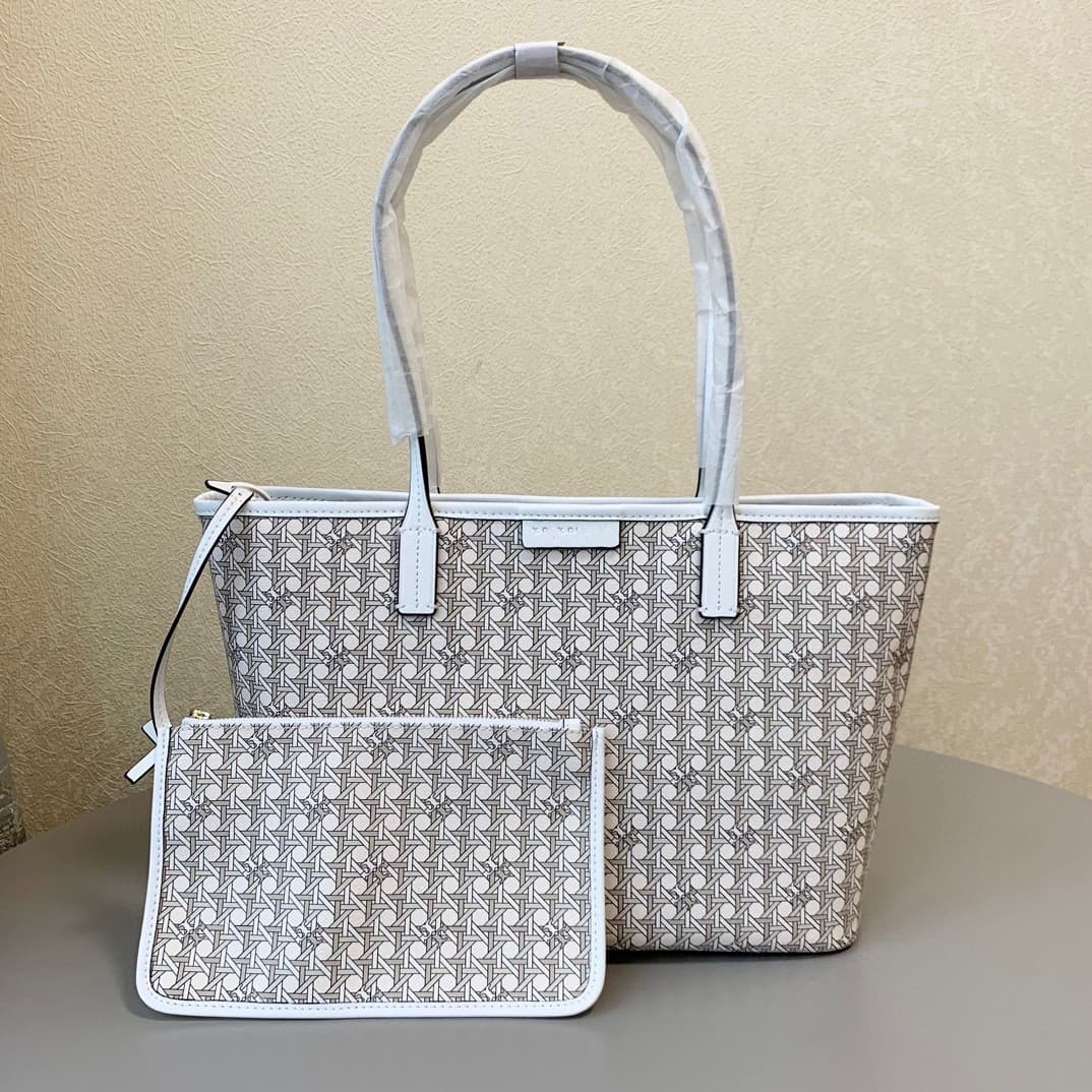 Niche high-end one-shoulder cross-body handheld tote bag, fashionable contrasting color commuting EVER waterproof letter TB women's bag
