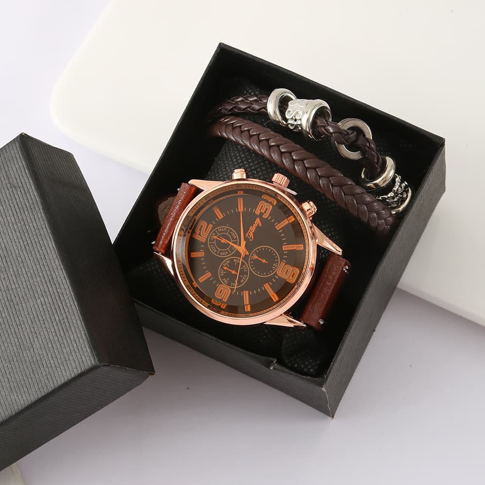 Gift Set Men's High-end Business Watch Bracelet Gift Box Gift for Dad Niche Valentine's Day Gift