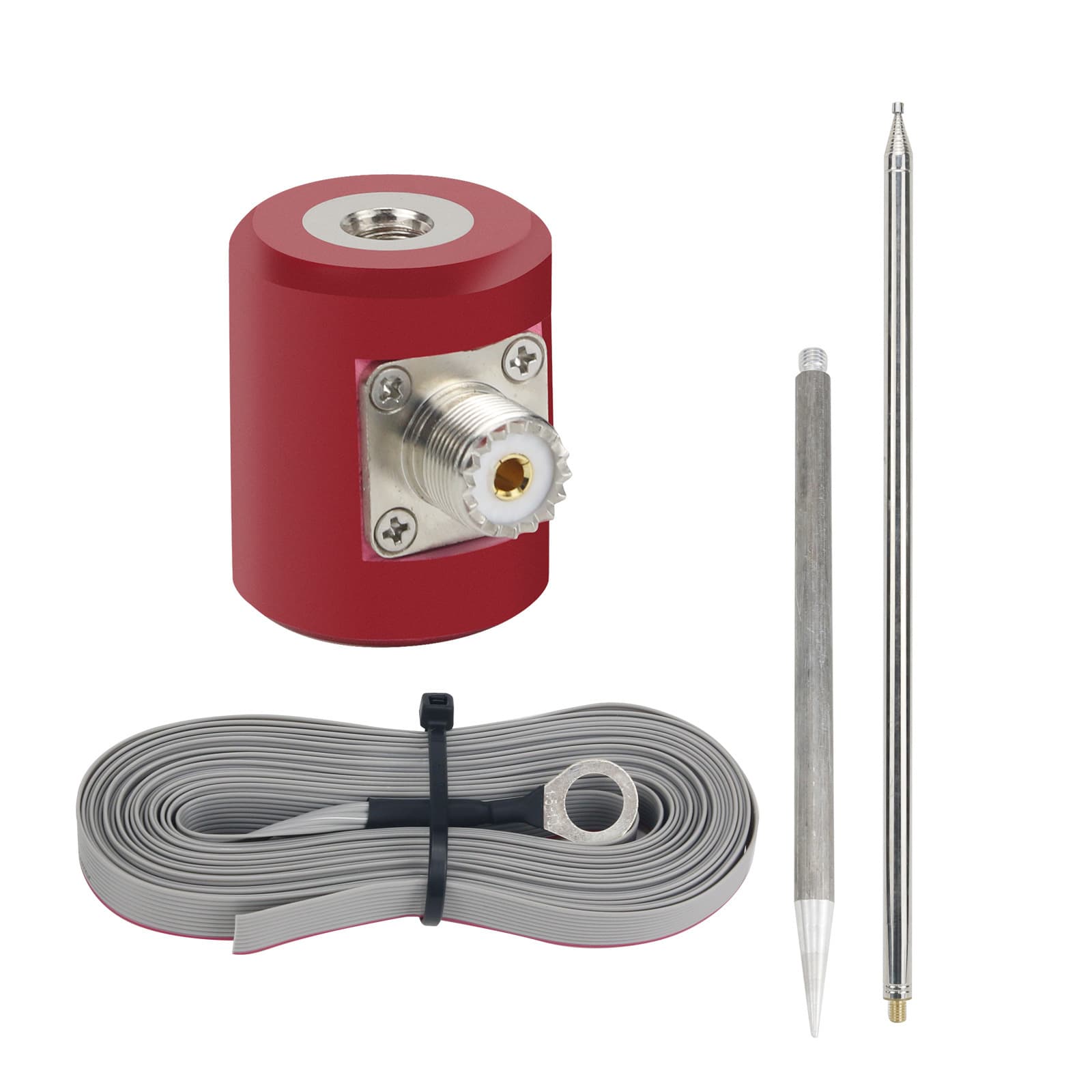 QRP 5M/16.4FT Antenna 14M-30MHz 300W HF Antenna Stainless Steel 1/4 Wave USDX Radio