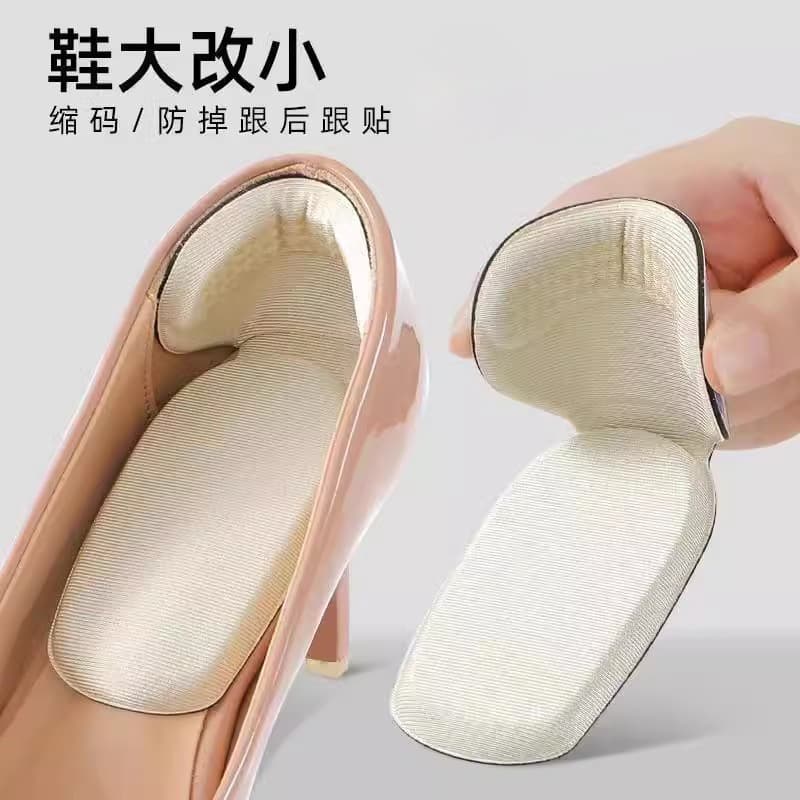 Two-in-one adhesive pad for shoes, resized to smaller size, anti-friction heel pad, anti-slip insole, half-size insole for women's high heels, adjustable to one size larger.