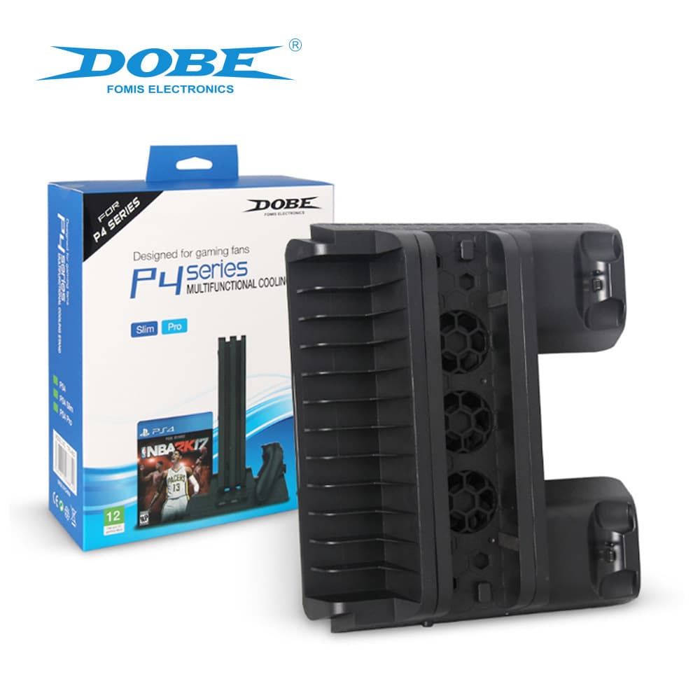 PS4/SLIM/PRO Multi-Function Cooling Stand PS4 Cooling Fan + Disc Holder + Dual Charger TP4-882
