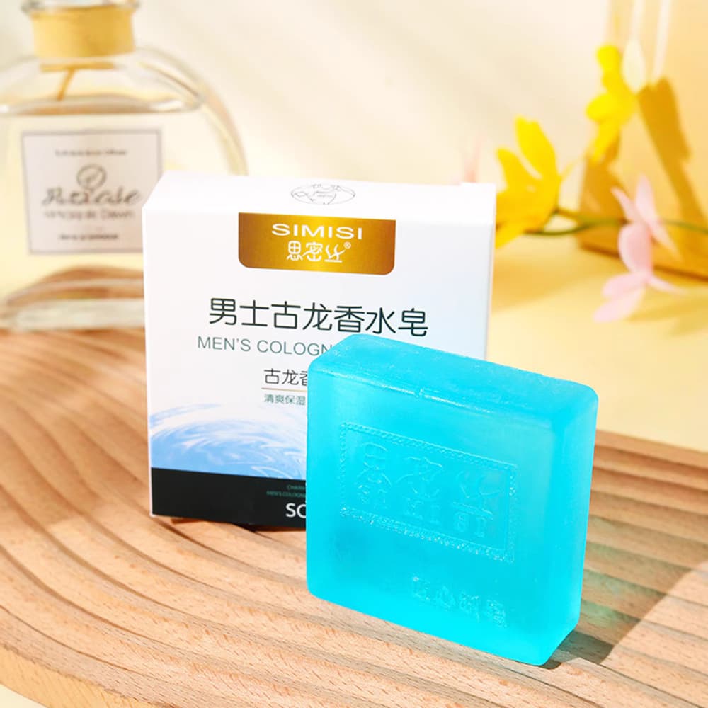 Men's Cologne Scented Soap, Cologne Fragrance Soap for Face, Body, and Shower, Long-Lasting Scented Soap with Essential Oils