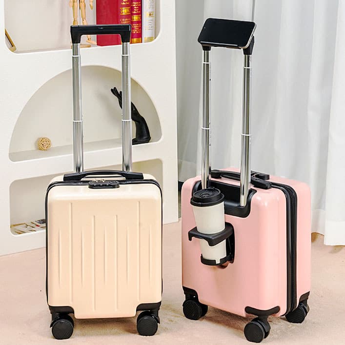 14-Inch Small Carry-On Suitcase 20x30x40 Mini Durable Combination Lock Trolley Travel Case for Women