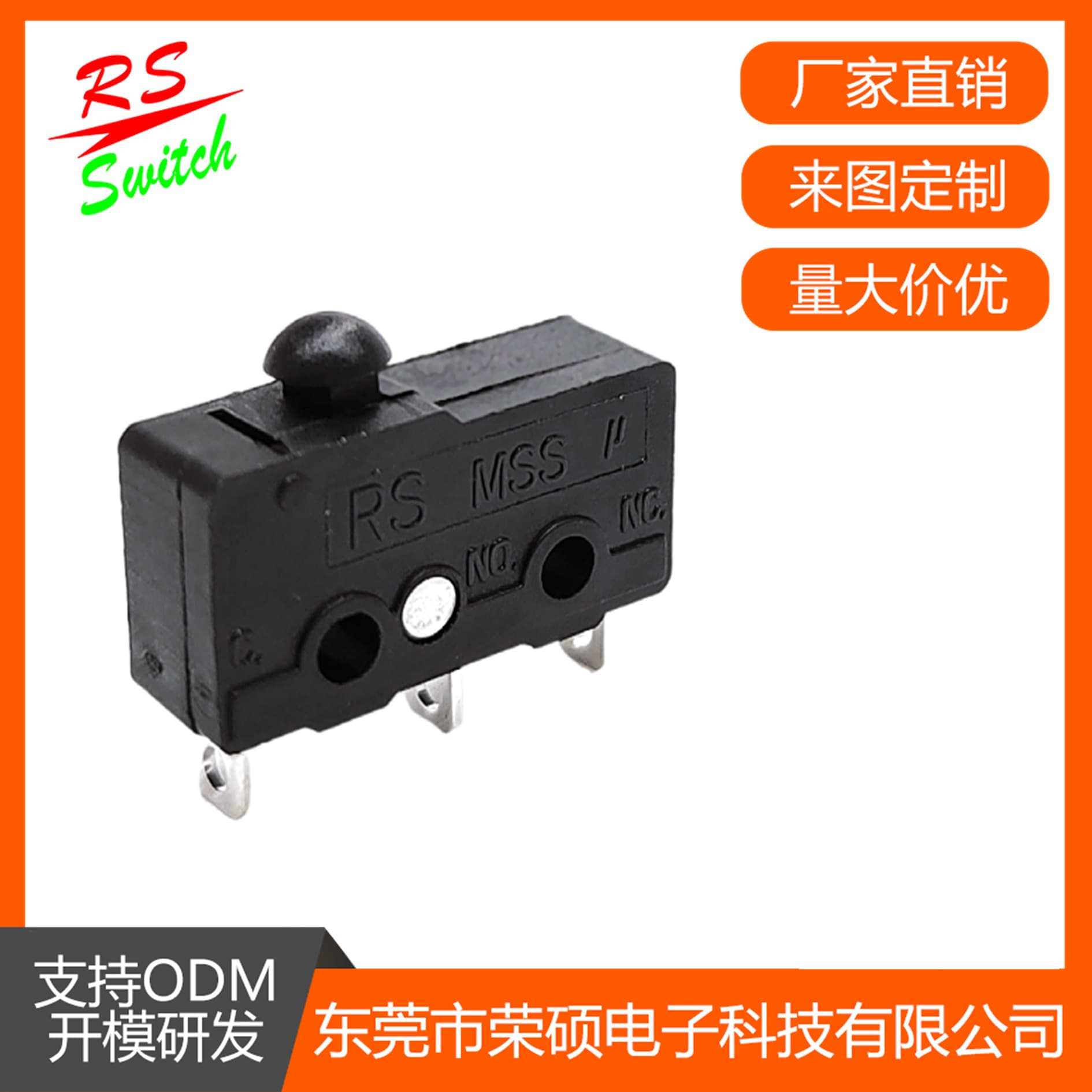 Micro Limit Travel Micro Switch, Small Micro Switch Manufacturer Button, High-Current Switch
