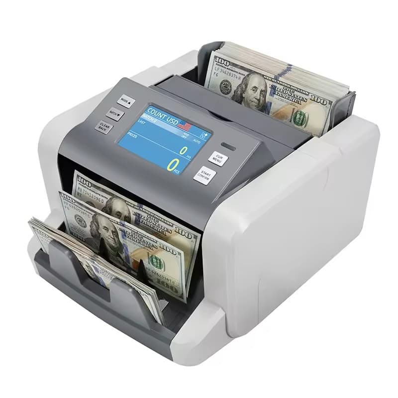 Multi-Currency Foreign Cash Counter for USD, Euro, GBP, Central/West African CFA Franc, Philippine Peso Total Amount