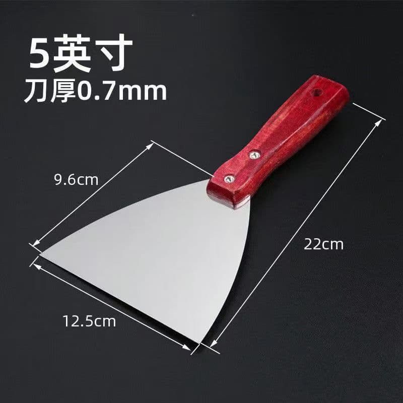 Wood Handle Putty Knife High Carbon Steel Putty Knife Cleaning Scraper Multi-Purpose Trowel Spatula Glass Scraper