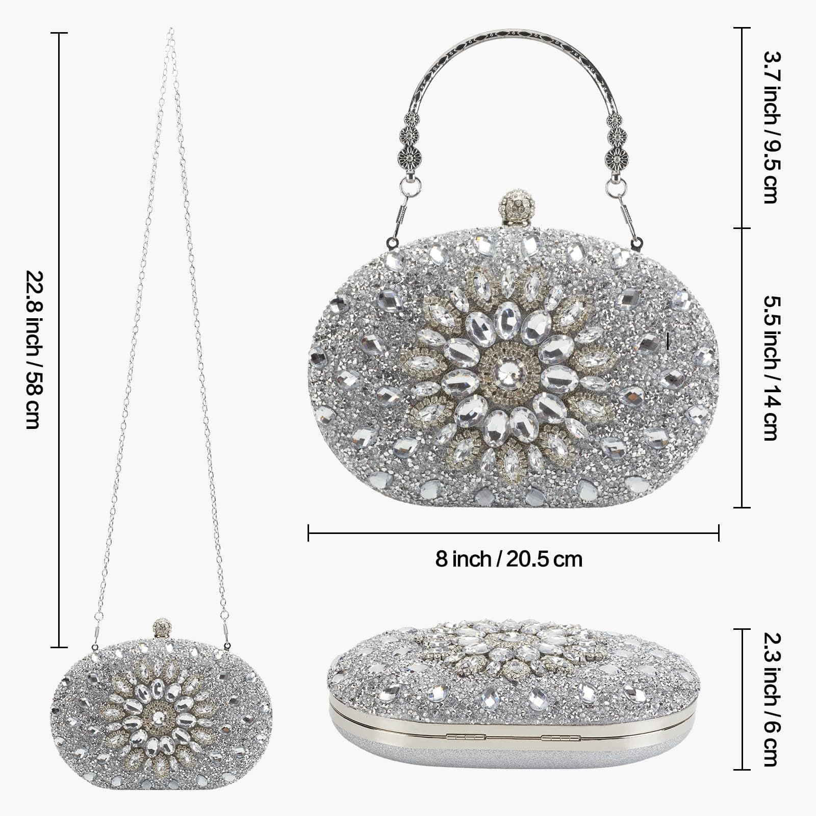 Cross-border Sunflower Evening Bag Fashion Banquet Clutch Dress Evening Bag Rhinestone Bag European and American Party Bag