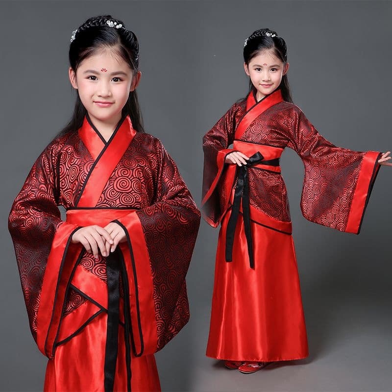 Children's Ancient Costume Seven Fairies Imperial Consort Dance Dress Ancient Fairy Hanfu Performance Costume Girl Ethnic Style Clothing