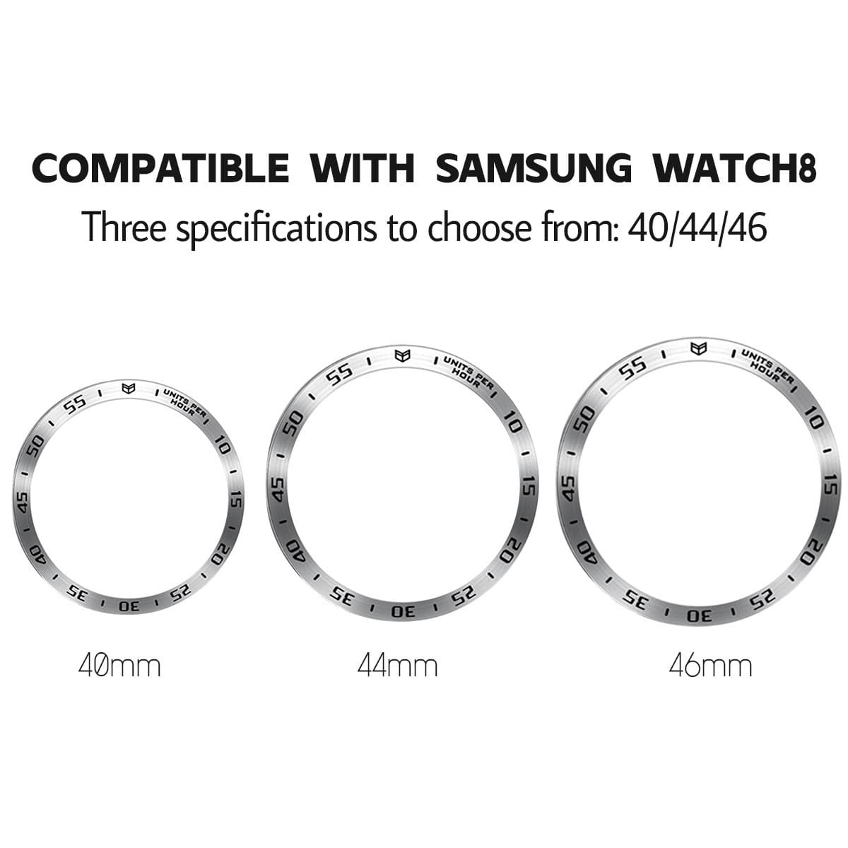 Compatible with Samsung Galaxy Watch8 Bezel Ring Watch8 Classic Stainless Steel Bezel
