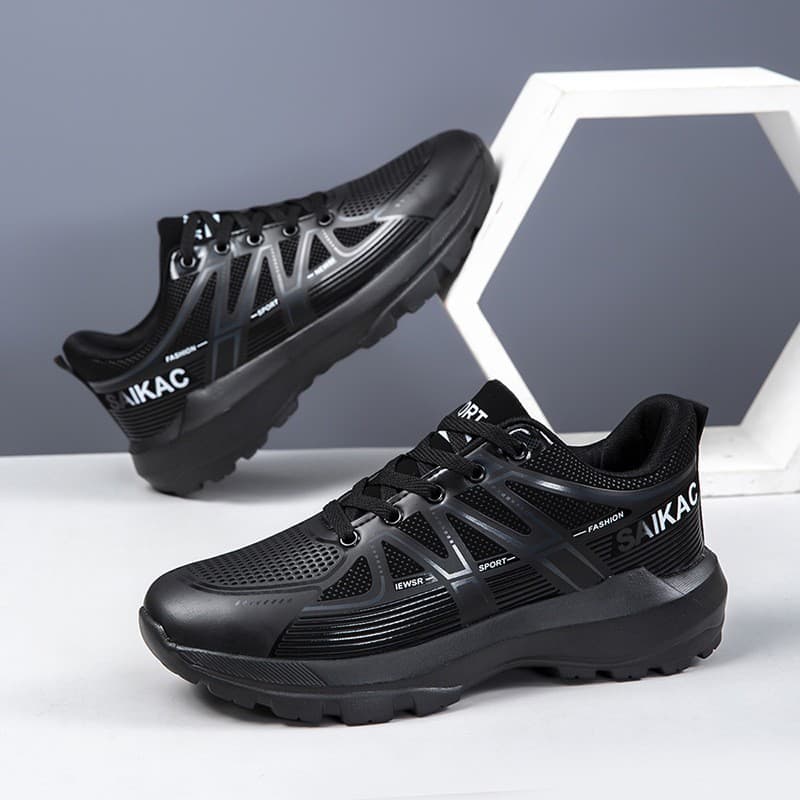 2026 Men's Shoes New Spring and Autumn Trendy Leather Sports Shoes Thick-Soled Comfortable Running Shoes Versatile Casual Shoes for Men