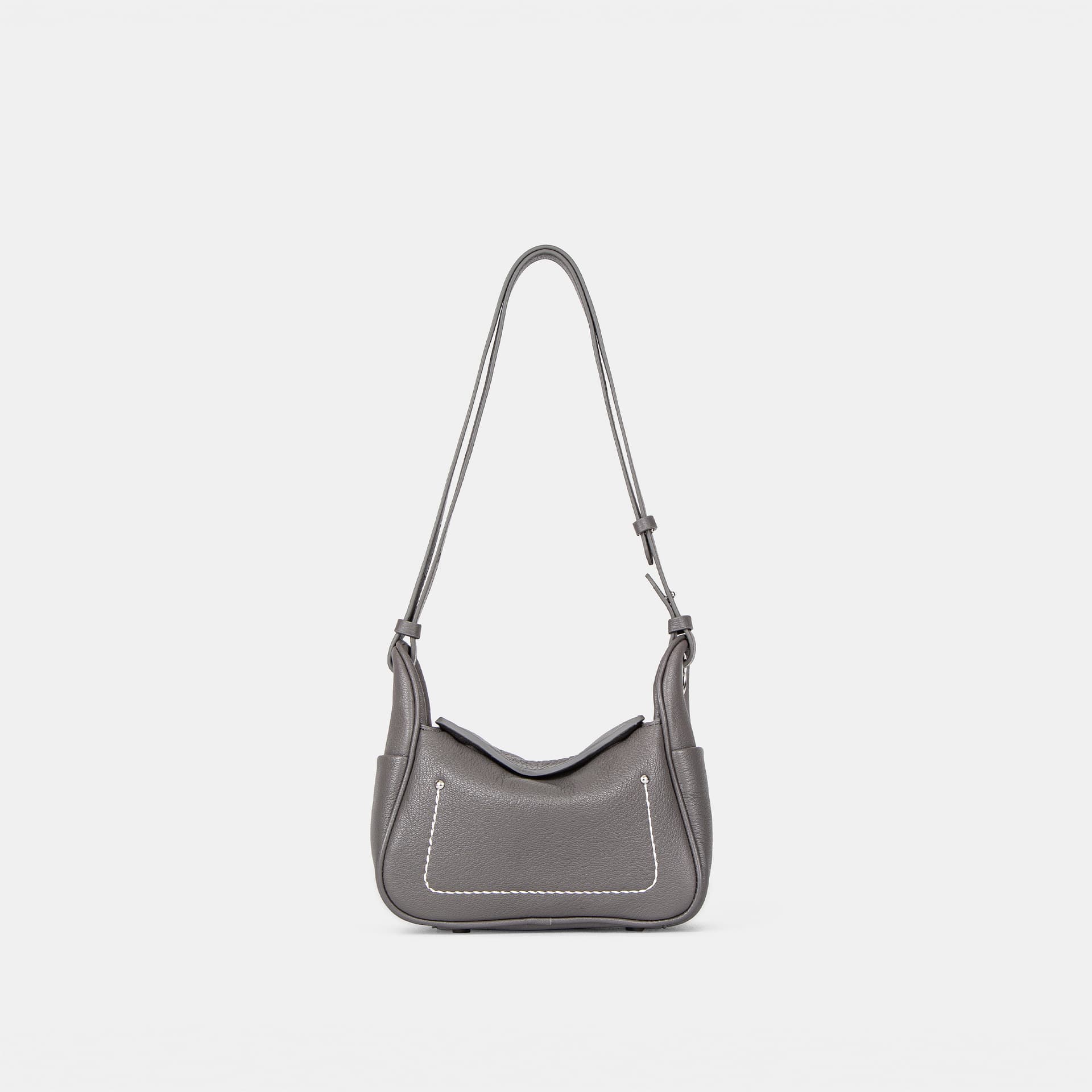 Cloud Toast" Small Top-Grain Lambskin Adjustable Crossbody Bag