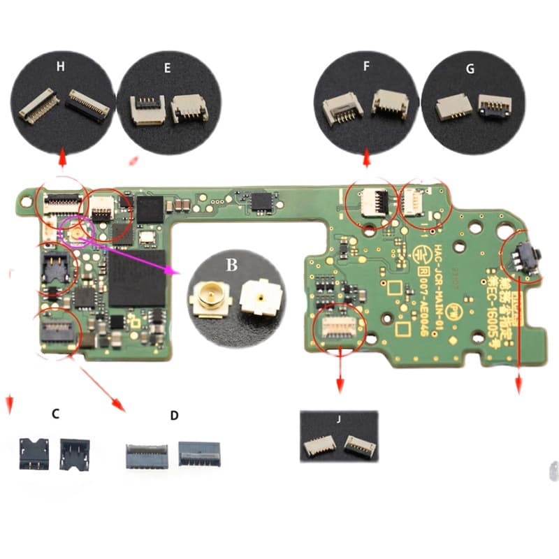 SWITCH handle motherboard repair plug NS slide rocker connection parts SLSR socket L button ZR cable