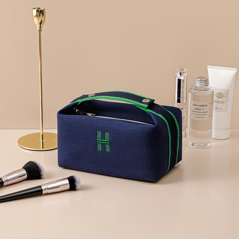 Portable Makeup Bag Handbag Canvas Large Capacity Travel Toiletry Bag Premium Waterproof Cosmetic Skincare Organizer
