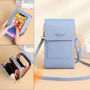 Touch Screen Phone Bag Women Crossbody Small Bag Mini Phone Pouch Multi-Function Key Coin Purse Zipper Vertical Wholesale