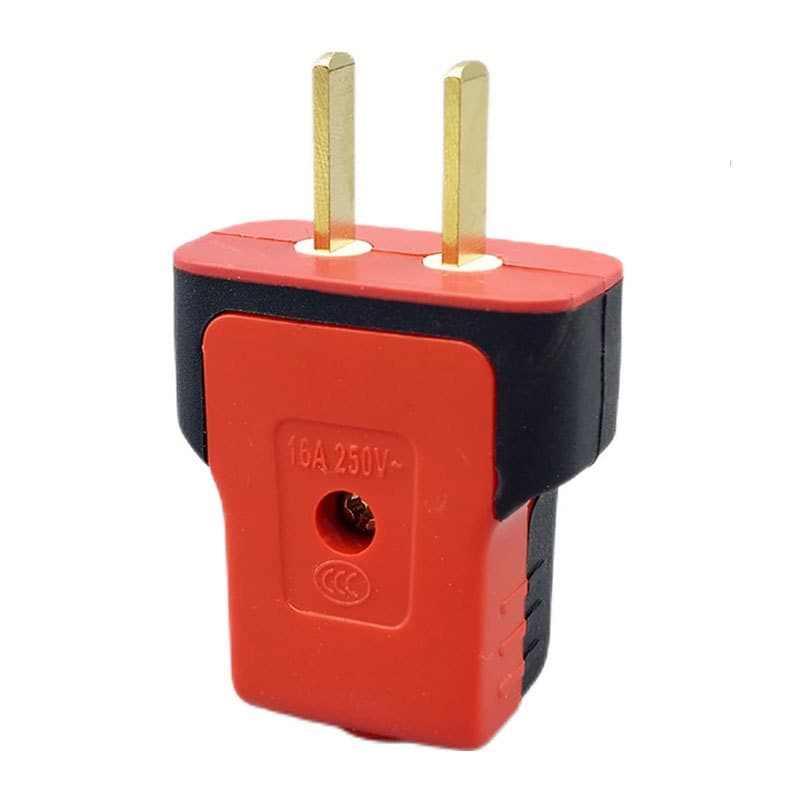 High-Power Plug with Two-Pin Thickened Pure Copper Pins, Swivel and Fixed Models Available, Standard Safety Plug