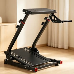 Adjustable Folding Stand for PC Gaming Steering Wheel Racing Simulator, Compatible with G29 Moza, Cross-Border Supply