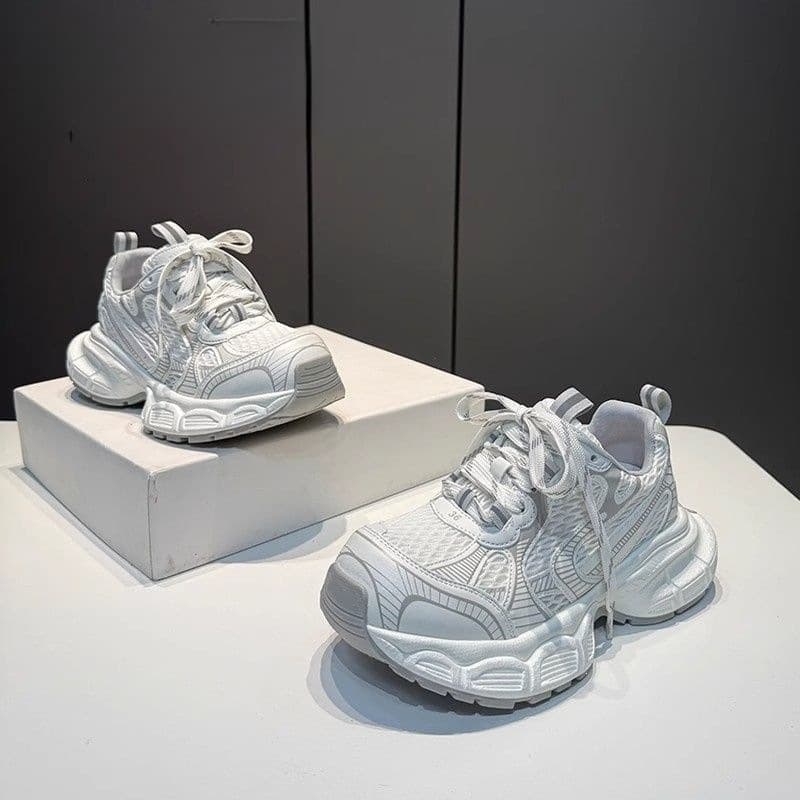 Thick-soled European-style Dad Sneakers New Arrival 2026 Street Style Breathable Casual Sports Shoes for Women